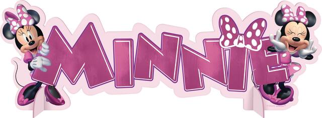 Disney Minnie Mouse Forever Birthday Party Table Centrepiece Decoration Front_Flat