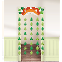 Dino-Mite Dinosaur Hanging Doorway Curtain Decoration, Green, 77-in, for Birthday Party