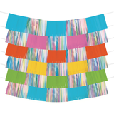 Iridescent Multicoloured Fringe Banners, 9-pc Front_Flat