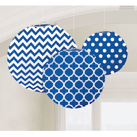 Polka Dot & Chevron Paper Lanterns, 3-pk Front_Flat