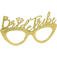 Gold Glitter Bride Tribe Glasses, 6-pk Front_Three_Fourths_Angled_Right
