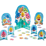 Baby Shark Table Decorating Kit Centerpieces with Confetti, Blue, 12-in, 27-pk, for Birthday Party Composite_or_Mixed