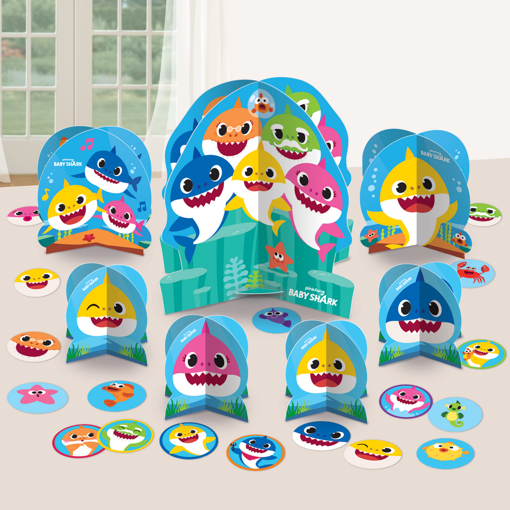 Baby Shark Birthday Party Table Decorating Kit, 27pc Canadian Tire