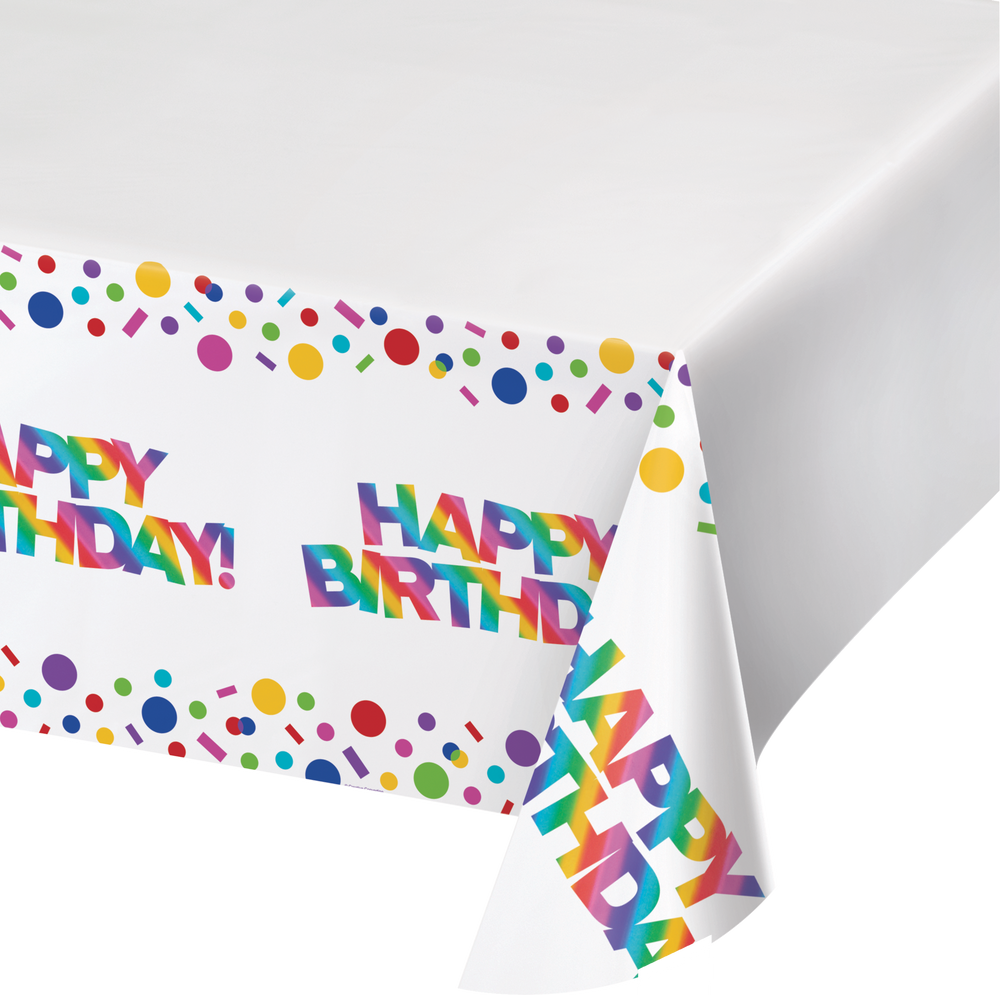 Rainbow Happy Birthday Table Cover Canadian Tire