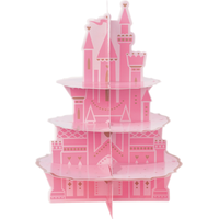 Support à petits gâteaux pour fête d'anniversaire Il était une fois Disney Front_Flat