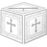 First Communion Card Box Holder Front_Angled_Right