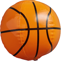 Inflatable Basketball Toy Favours, Orange, 8-pk, for Birthday/Sports/Party Favour Front_Flat