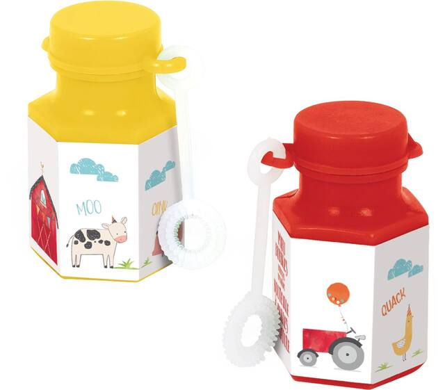 Mini-bulles non toxiques pour cadeaux-surprises d'anniversaire Ferme amicale, paq. 8 Composite_or_Mixed
