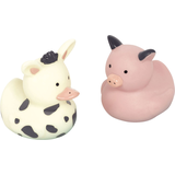 Friendly Farm Cow & Pig Rubber Duck Toy Favours, Pink/Black/White, 8-pk, for Birthday/Summer/Party Favour Composite_or_Mixed