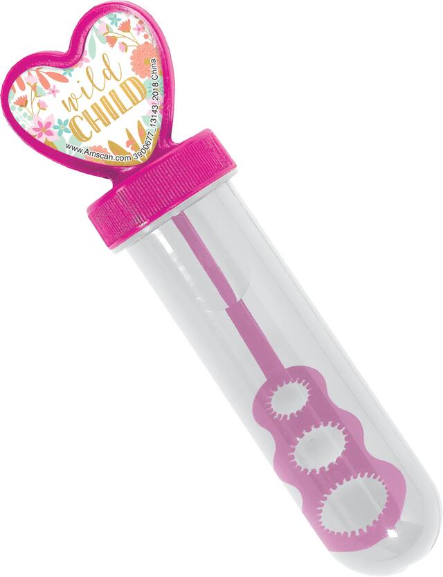 Boho Girl Non-Toxic Bubbles for Birthday Party Favours, 4-pk Overhead_Flat