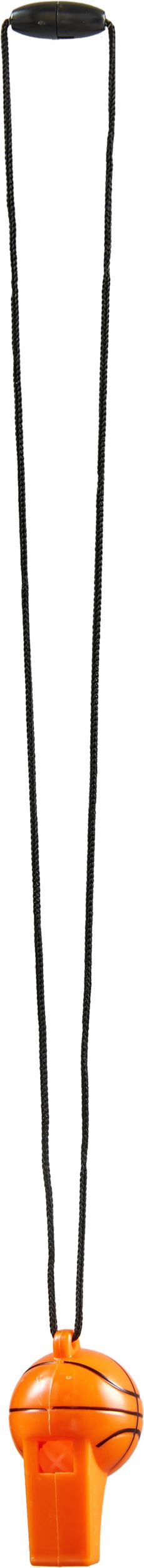 Basketball Blow Whistles with Lanyards, Black/Orange, One Size, 8-pk, Wearable Accessories for Sports Front_Flat