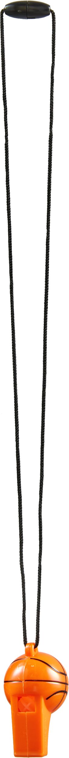 Basketball Blow Whistles with Lanyards, Black/Orange, One Size, 8-pk, Wearable Accessories for Sports Front_Flat