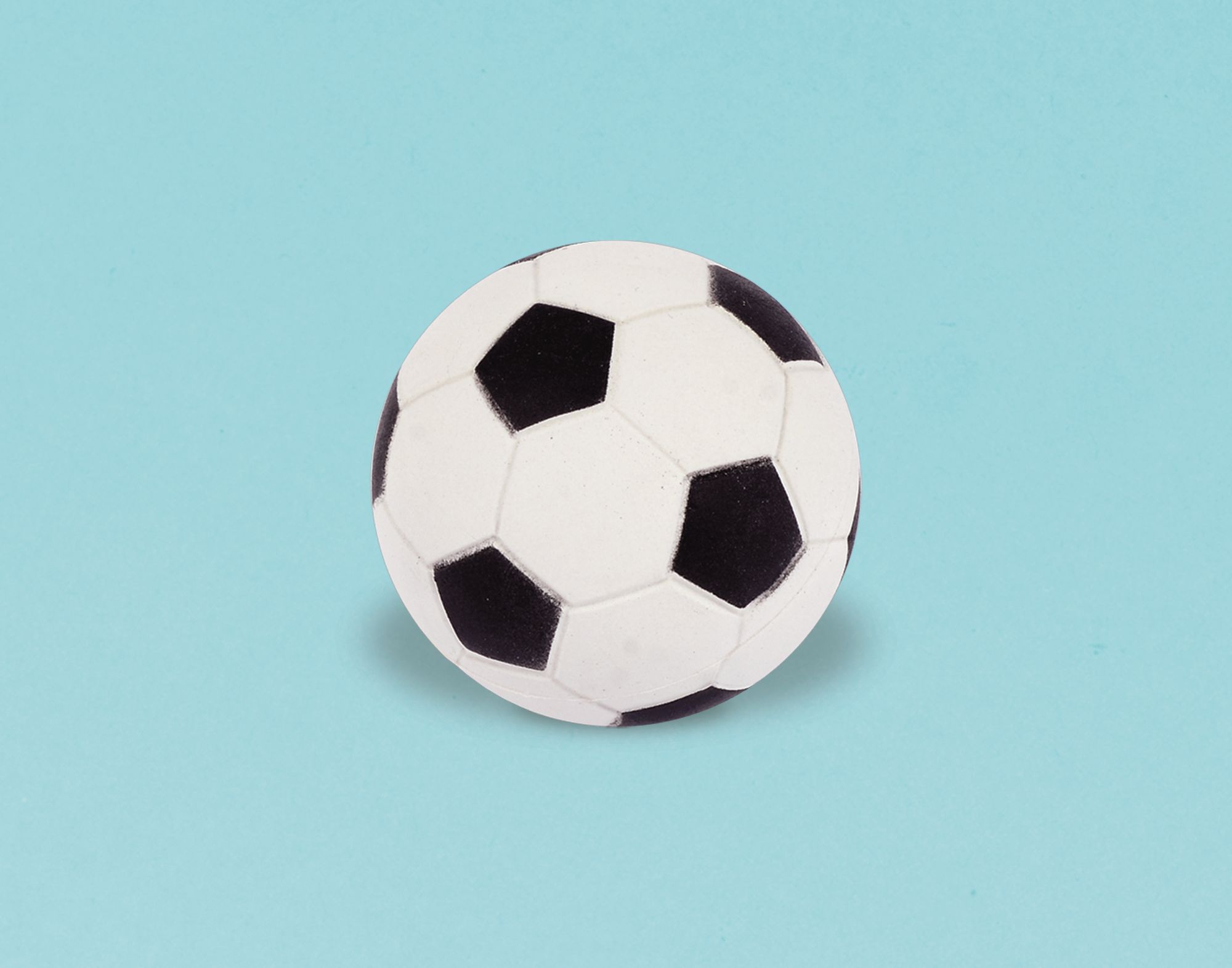 Inflatable Soccer Ball Toy Favours, White/Black, 8-pk, for Birthday/Sports/Party Favour Front_Flat