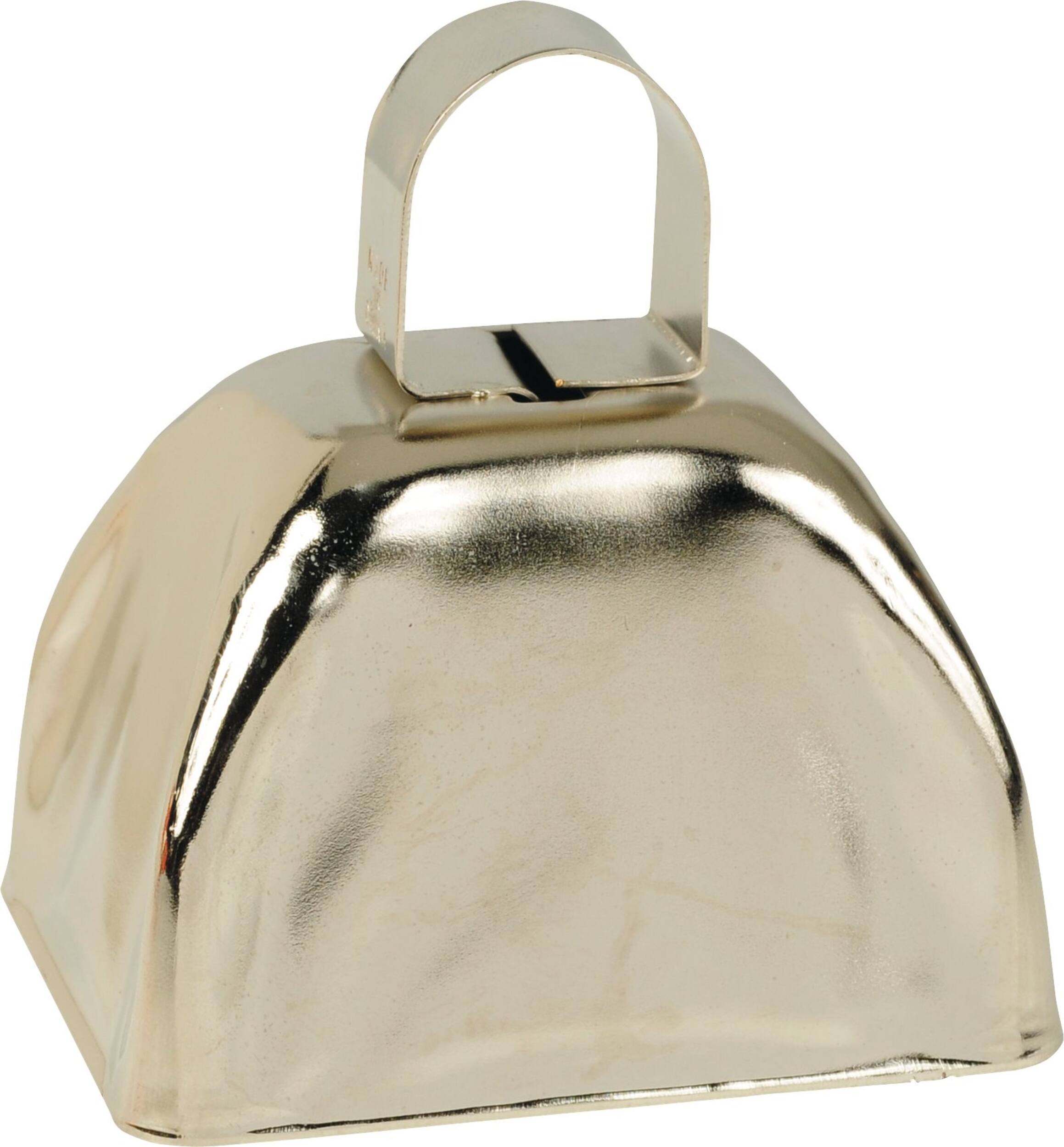 Cow Bell, Gold, for Birthday/Cowboy/Western Party Front_Angled_Right