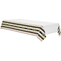 Nappe pour 50e anniversaire, rose et doré Front_Angled_Left