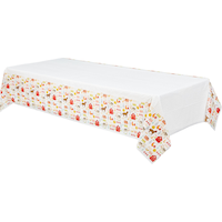 Friendly Farm Animals Printed Plastic Table Cover for Birthday Parties Front_Angled_Left