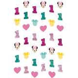 1st Birthday Minnie Mouse String Party Decorations, 7-ft, 6-pc Front_Flat