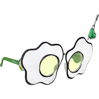 Dr. Seuss Green Eggs & Ham Sunglasses for Birthday Party/Halloween, Front_Three_Fourths_Angled_Right