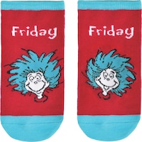 Chaussettes Dr. Seuss pour enfants pour tous les jours de la semaine, paq. 5, 4 ans et plus Overhead_Flat