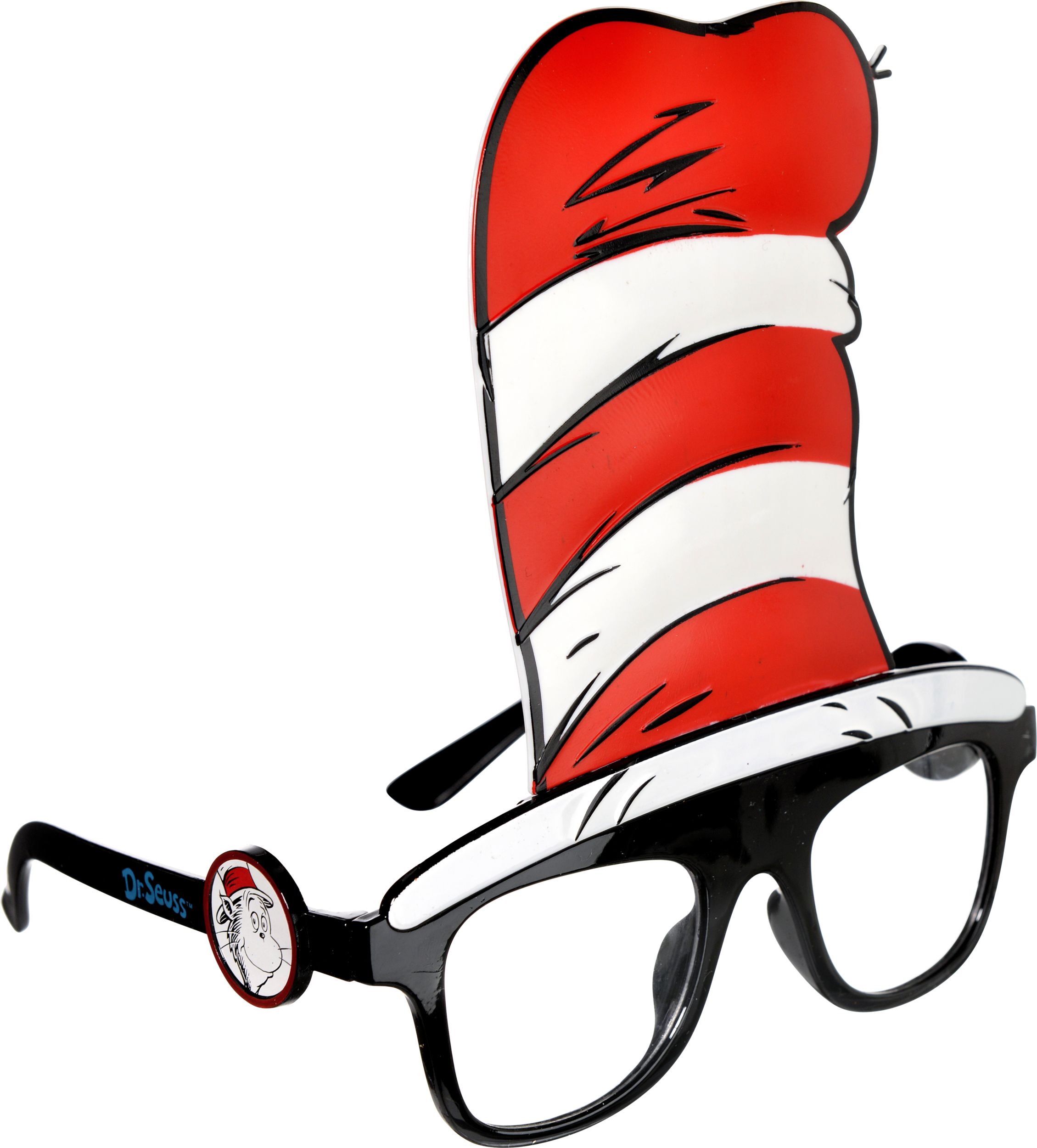 Dr. Seuss Cat in the Hat Glasses for Birthday Party Favours Front_Angled_Right