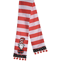 Dr. Seuss Cat in the Hat Scarf Overhead_Flat