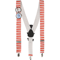 Dr. Seuss Cat in the Hat Suspenders, Red & White Stripes, Adult, One Size Front_Flat