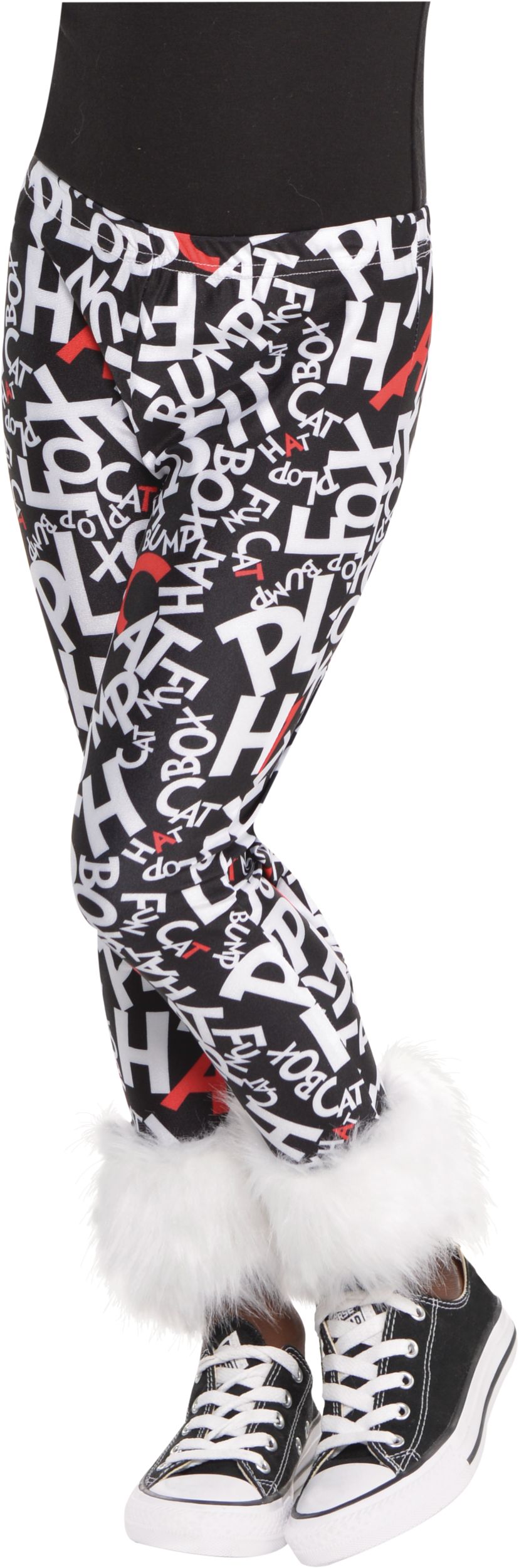 Child Dr. Seuss Cat in the Hat Leggings Front_Angled_Left