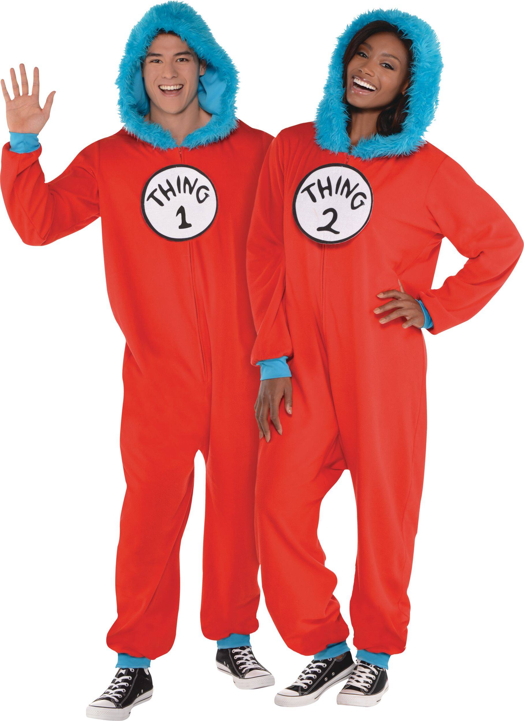 Costume monopièce Chose 1 et Chose 2 de Dr. Seuss pour adultes, petit/moyen Composite_or_Mixed