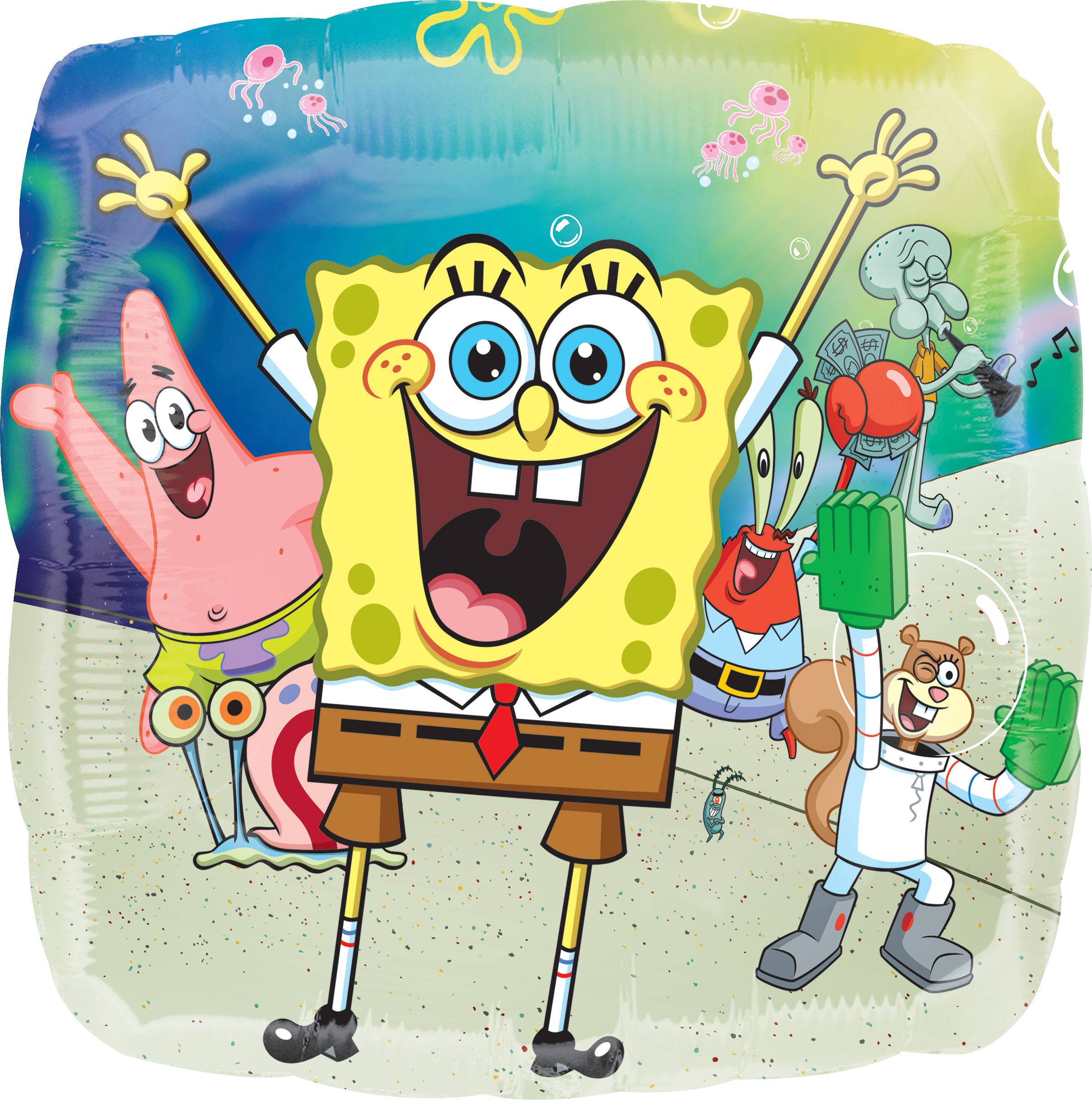 Spongebob Squarepants Balloon, 17-in Front_Flat