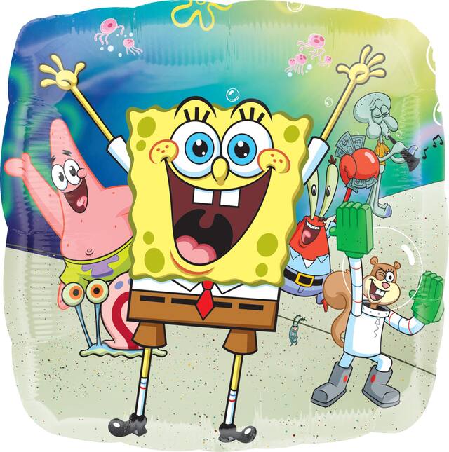 Spongebob Squarepants Balloon, 17-in Front_Flat