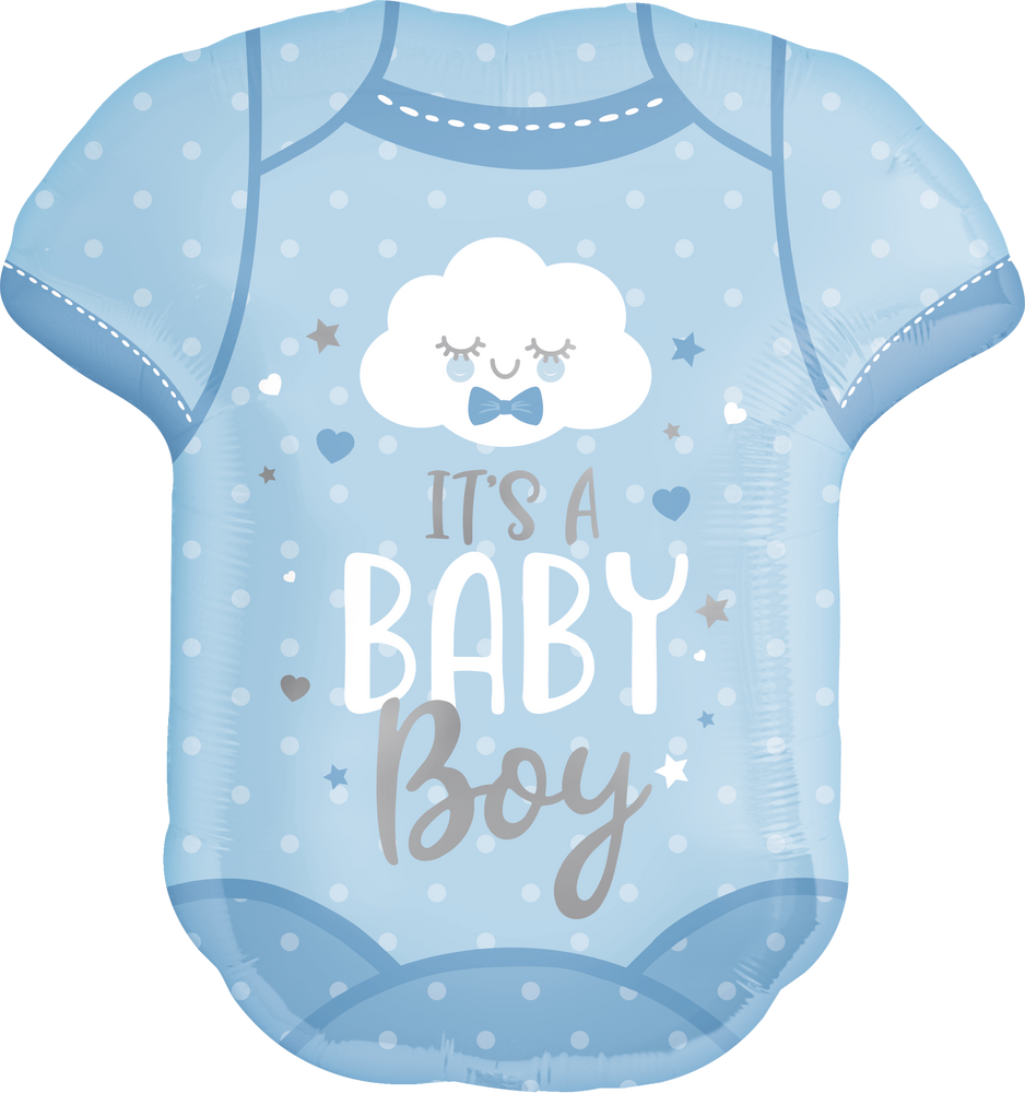 It's A Baby Boy Onesie Foil Balloon, Helium Inflation Included, Blue
