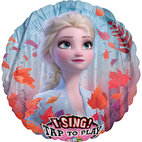 Singing Frozen 2 Balloon perfect for Birthday Party, Helium Inflation Included, 28-in Front_Flat