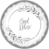 God Bless Holy Day Paper Dessert Plates, 18-pk Overhead_Flat