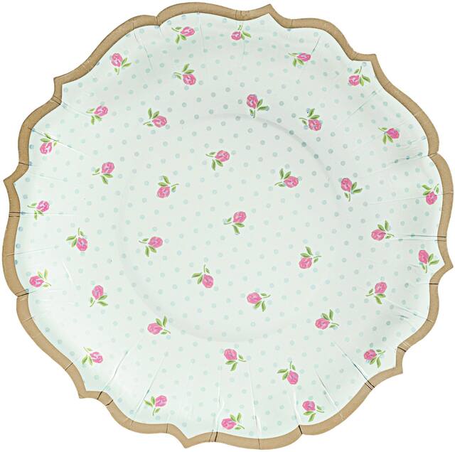 Tea Shape Plates, 8-pk Overhead_Flat