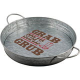 Tin Serving Tray with Handles Front_Angled_Left