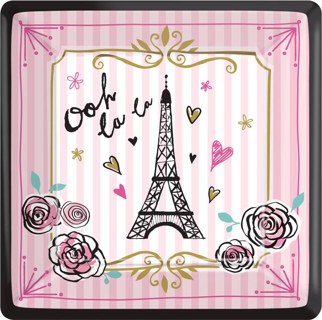 Day in Paris Plates, 8-pk Overhead_Flat