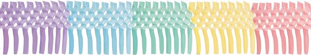 Pretty Pastels Accordion Tissue Paper Garland Front_Flat