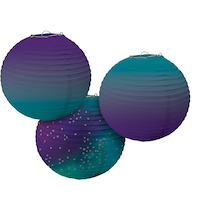 Sparkling Sapphire Ombre Paper Lanterns, 3-pk Composite_or_Mixed