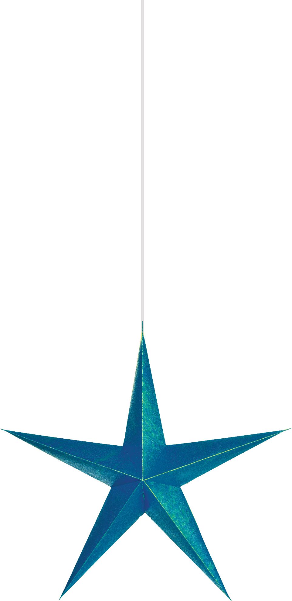 Star Hanging Sign Decorations, Blue, 22-in, 3-pk, for New Year's Eve Front_Flat