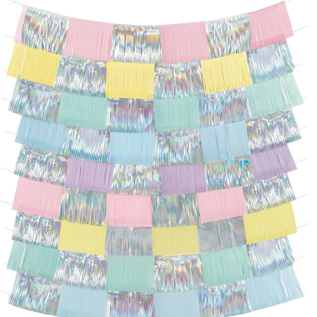 Pretty Pastels Fringe Banners, 9-pk Front_Flat