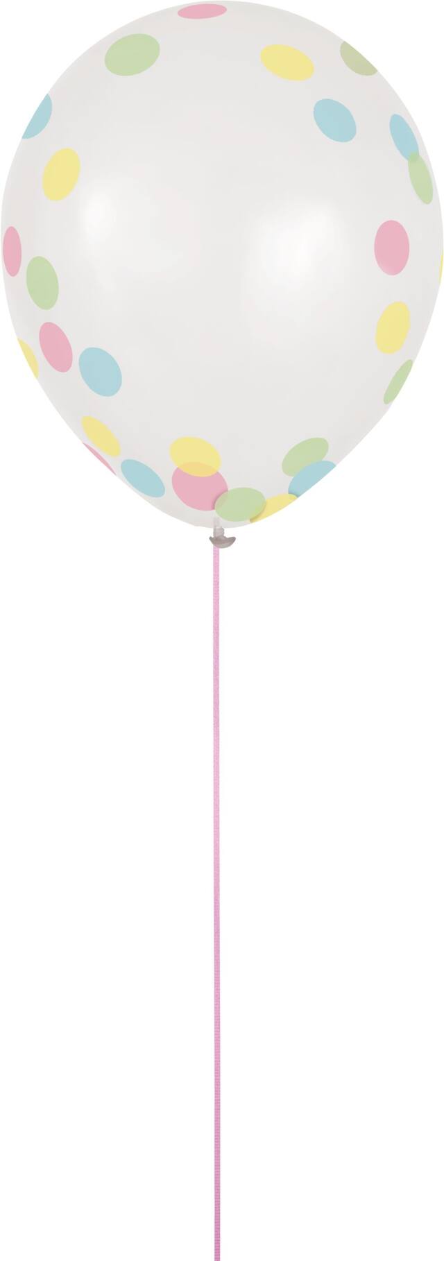 Pretty Pastels Confetti Balloons, 6-pk Front_Flat