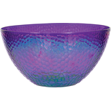 Sparkling Sapphire Iridescent Hammered Plastic Bowl Front_Elevated