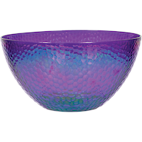 Bol en plastique martelé saphir étincelant irisé Front_Elevated