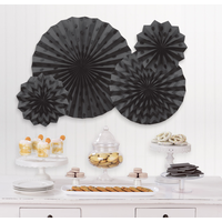 Fan Hanging Sign Decorations, Assorted Colours, 16-in, 4-pk, for Graduation/Wedding/Birthday