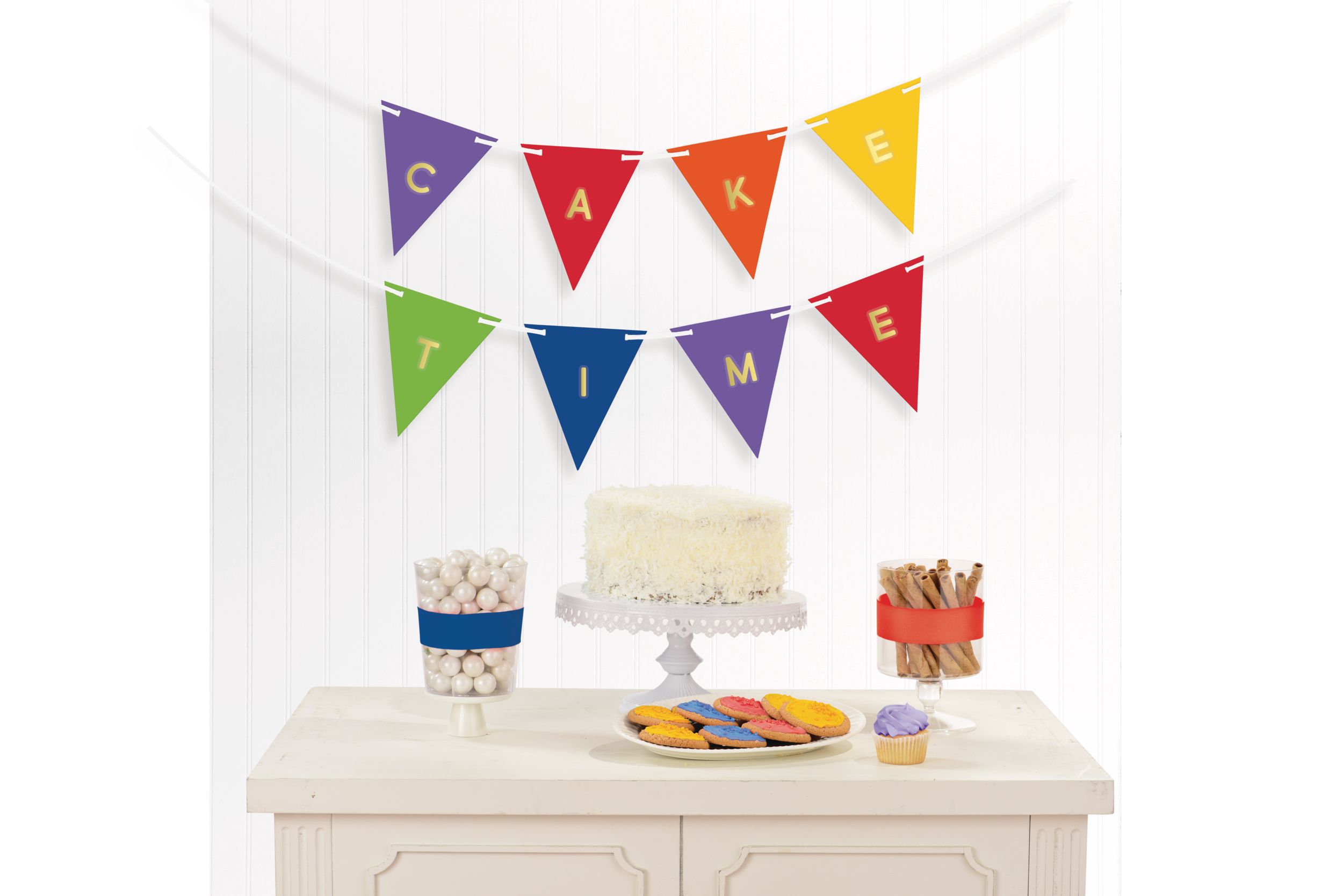 Personalized Rainbow Pennant Banner Composite_or_Mixed