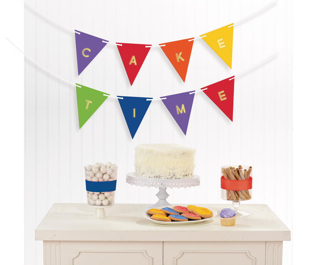 Personalized Rainbow Pennant Banner Party City