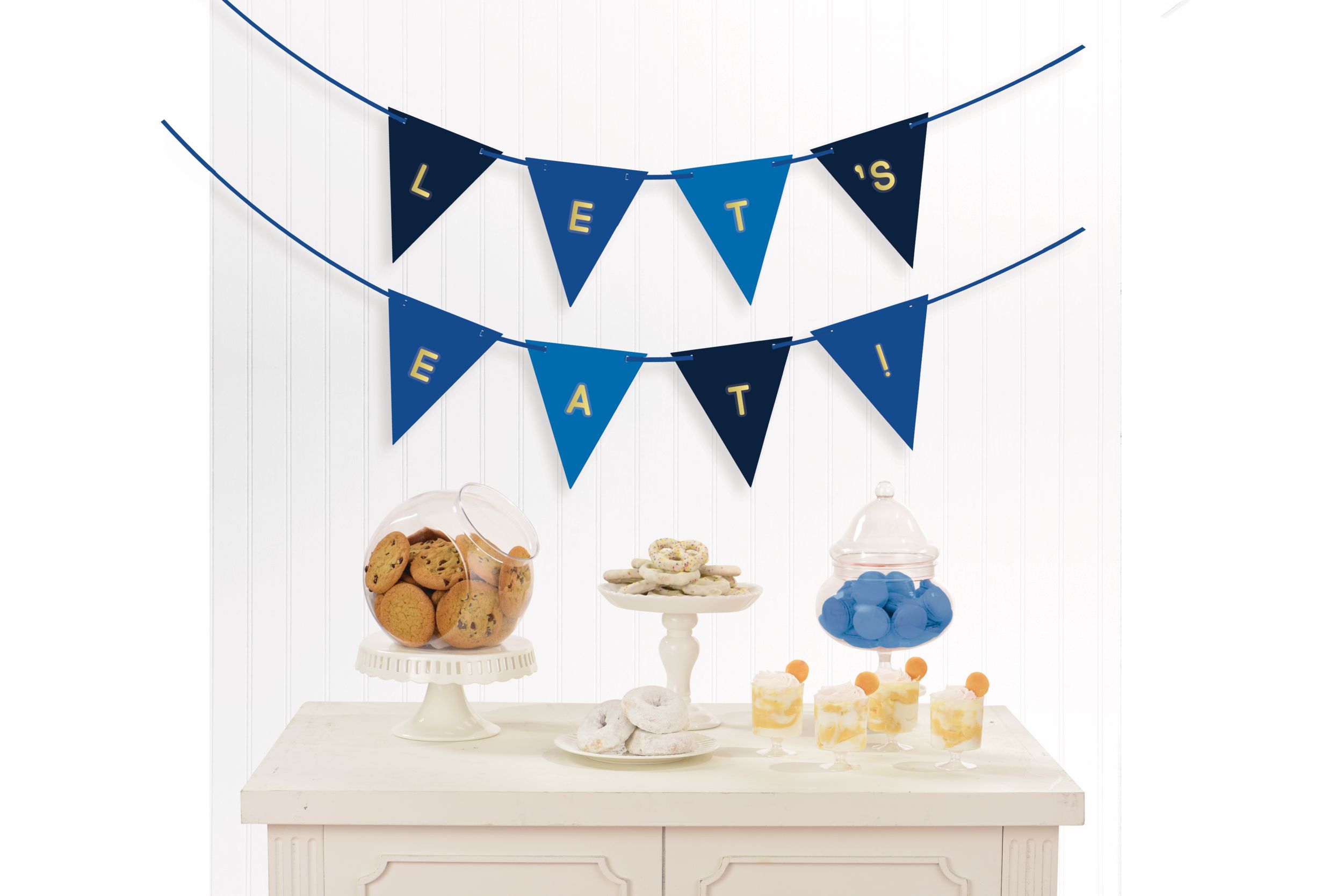 Personalized Royal Blue Pennant Banner Composite_or_Mixed