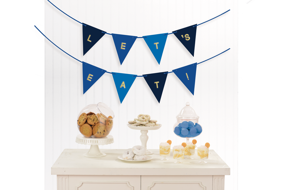 Personalized Royal Blue Pennant Banner Party City