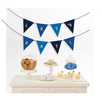 Personalized Royal Blue Pennant Banner Composite_or_Mixed