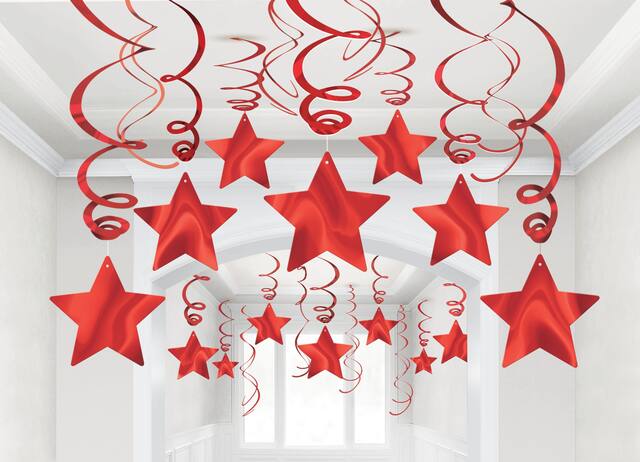 Serpentins à étoile rouge, paq. 30 Composite_or_Mixed